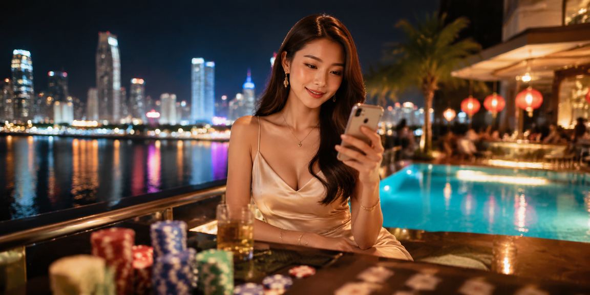 Người dùng tại Mũi Né tham gia festival giải trí trực tuyến qua điện thoại di động