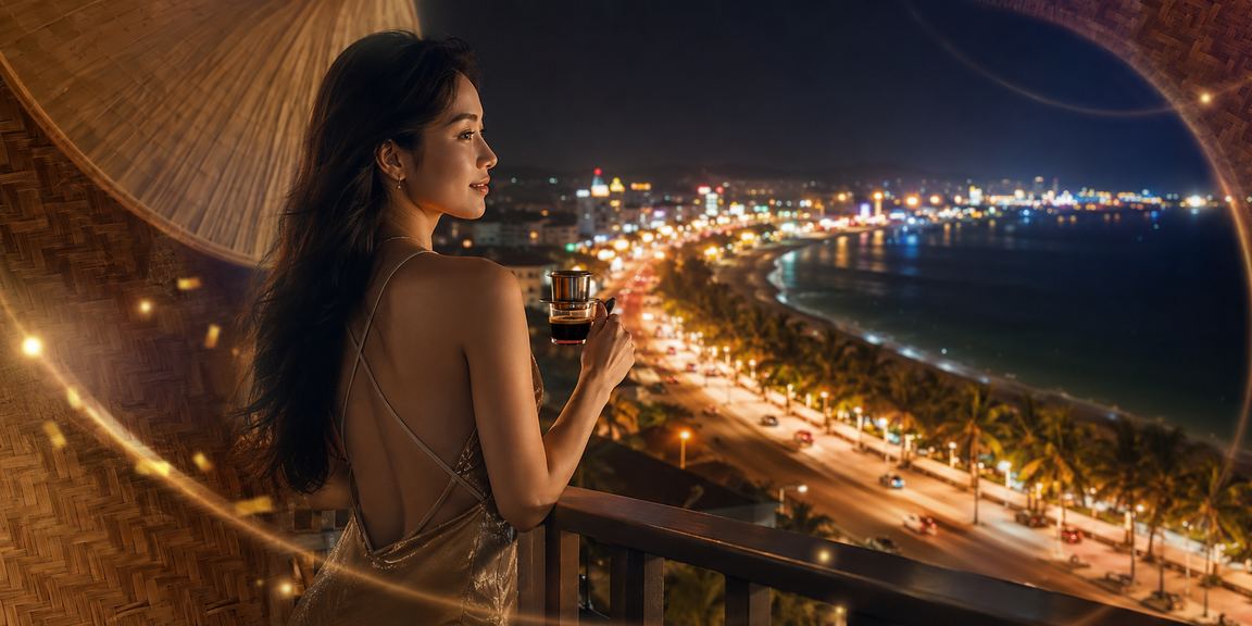 Người phụ nữ đội nón lá tại Phan Thiết sử dụng ứng dụng casino trực tuyến